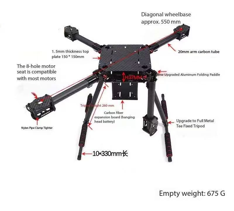 APStoreCarbon Fibre Hardware V - огляд і ціна Drone Kit Vtol